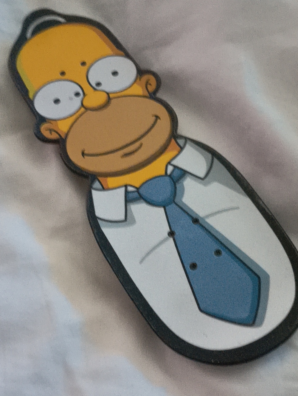 Santa Cruz Skateboards Yellow Cartoon Character Skate Accessory with Blue Tie